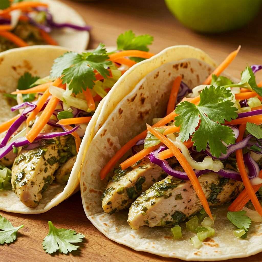 Lemon Verbena Chicken Tacos